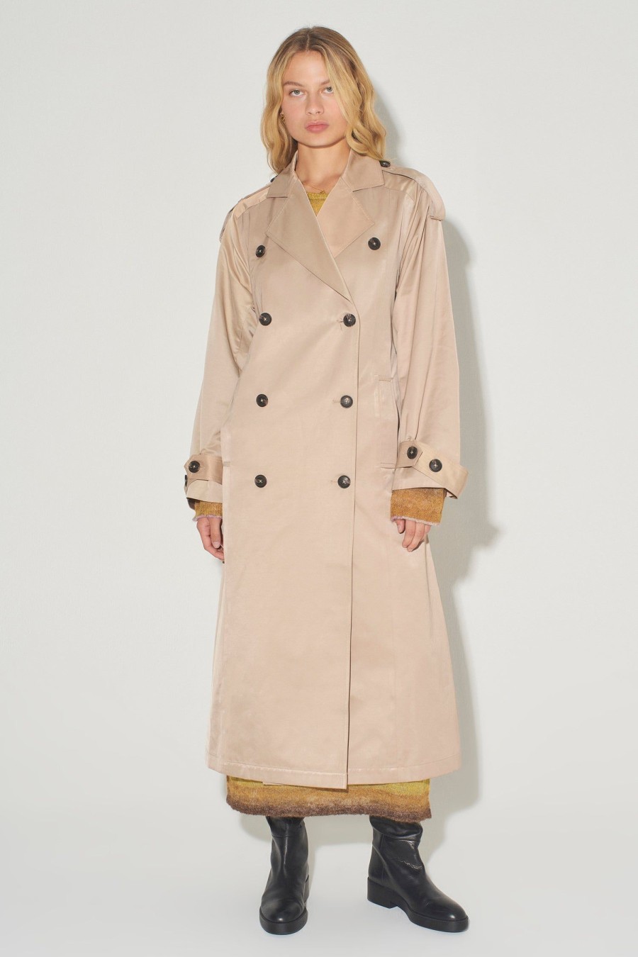 Women Hansen & Gretel Jackets | Taylor Trench Coat Taupe