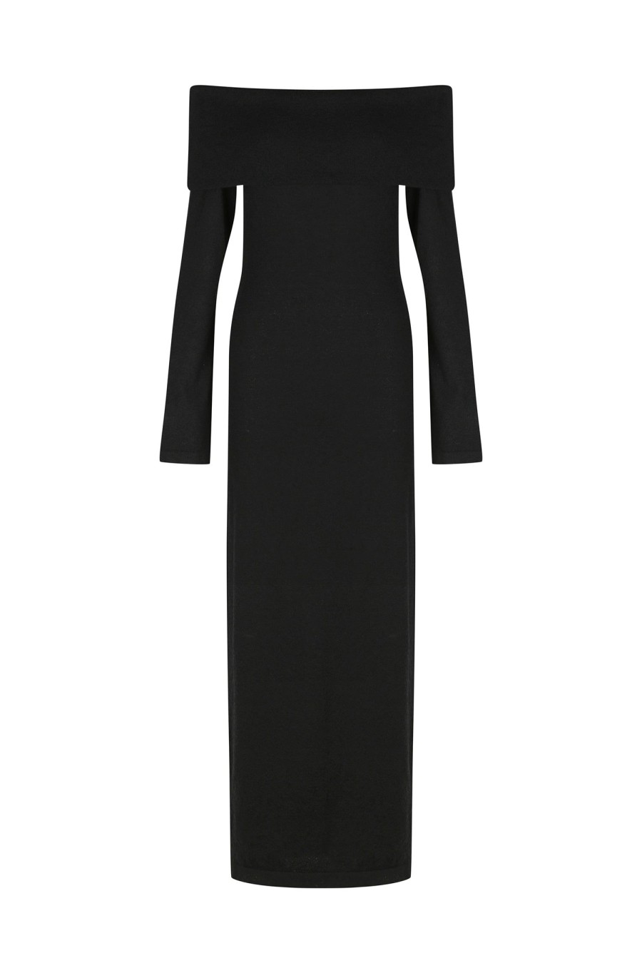 Women Hansen & Gretel Knitwear | Belair Knit Midi Dress Black