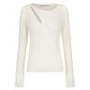 Women Hansen & Gretel Knitwear | Teisha Cut Out Knit Top Ivory