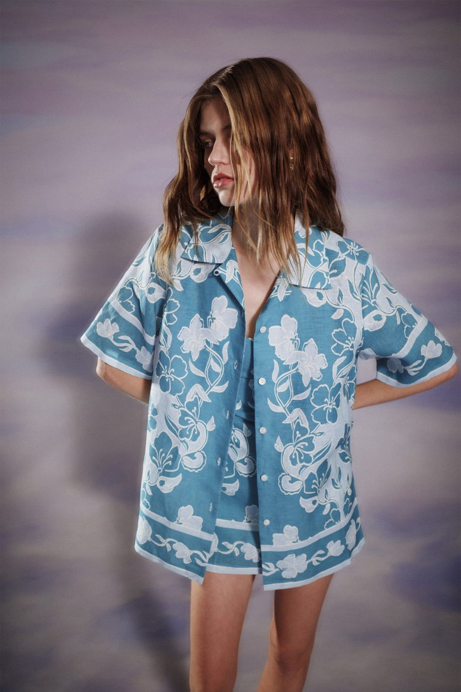 Women Hansen & Gretel Tops | Bay Shirt Blue Lagoon