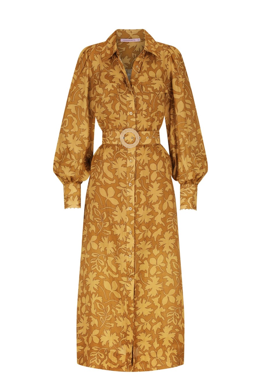 Women Hansen & Gretel Dresses | Esme Shirt Dress Gold Leaf