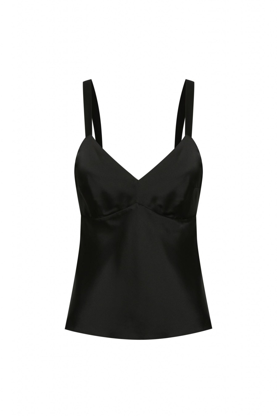 Women Hansen & Gretel Tops | Quinn Silk Cami Black