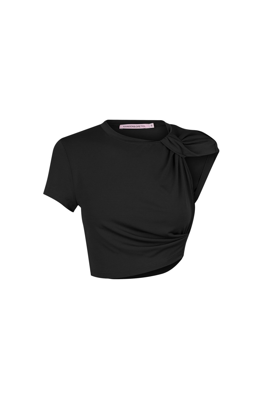 Women Hansen & Gretel Tops | Rozalia Twist Crop Top Black