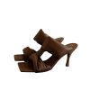 Women Hansen & Gretel | Alohas Twist Strap Heel Coffee Brown