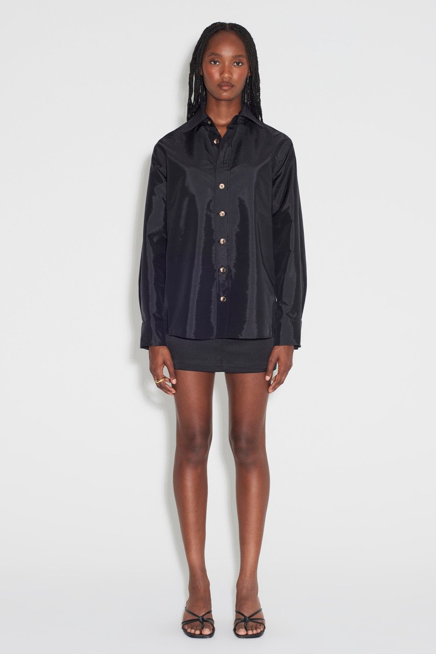 Women Hansen & Gretel Tops | Mccall Shirt Black