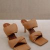 Women Hansen & Gretel | Alohas Twist Strap Heel Camel