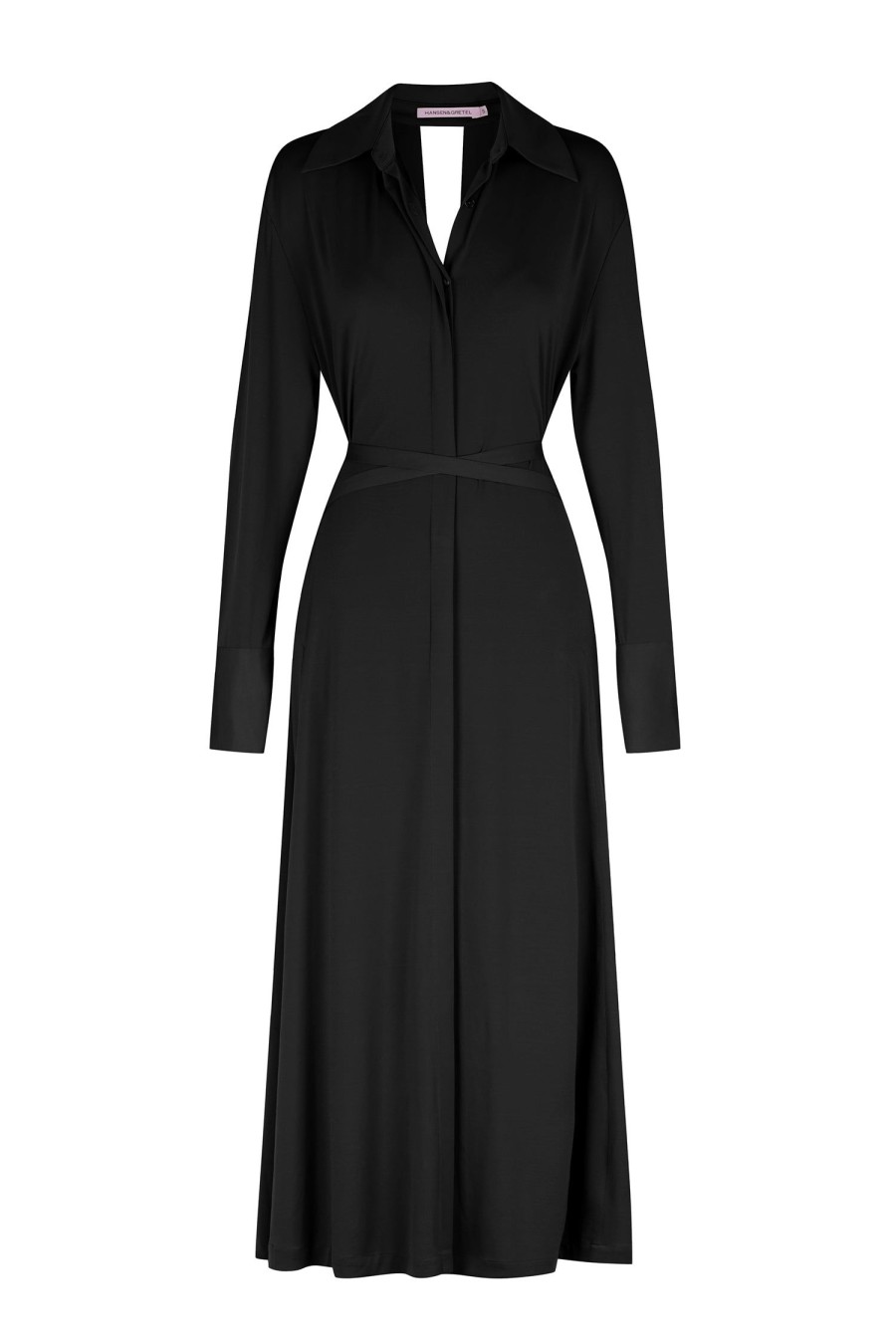 Women Hansen & Gretel Dresses | Luther Midi Shirt Dress Black