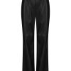 Women Hansen & Gretel Pants | Madden Wide Leg Leather Pant Black