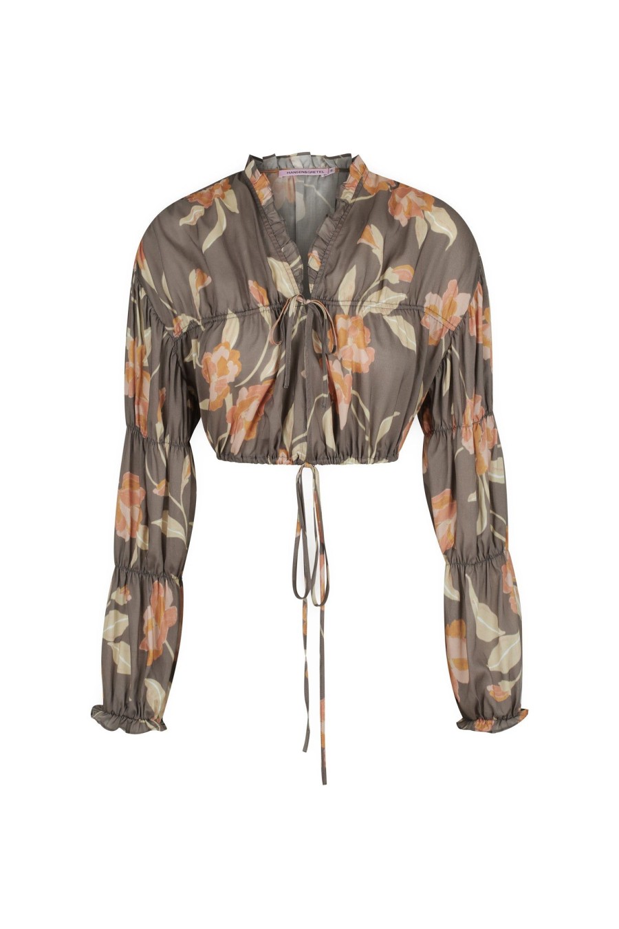 Women Hansen & Gretel Tops | Jourdan Top Charcoal Floral