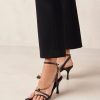 Women Hansen & Gretel | Alohas Straps Chain Heel Black