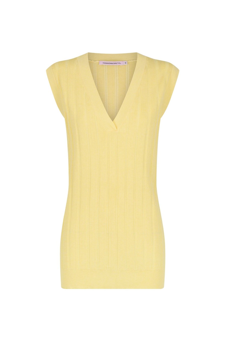 Women Hansen & Gretel Knitwear | Magnus Vest Sunflower