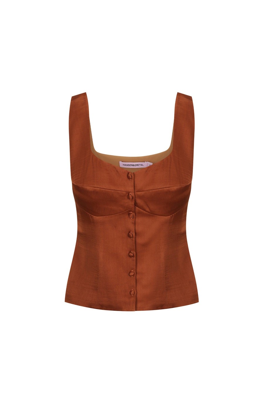 Women Hansen & Gretel Tops | Leelo Top Chestnut