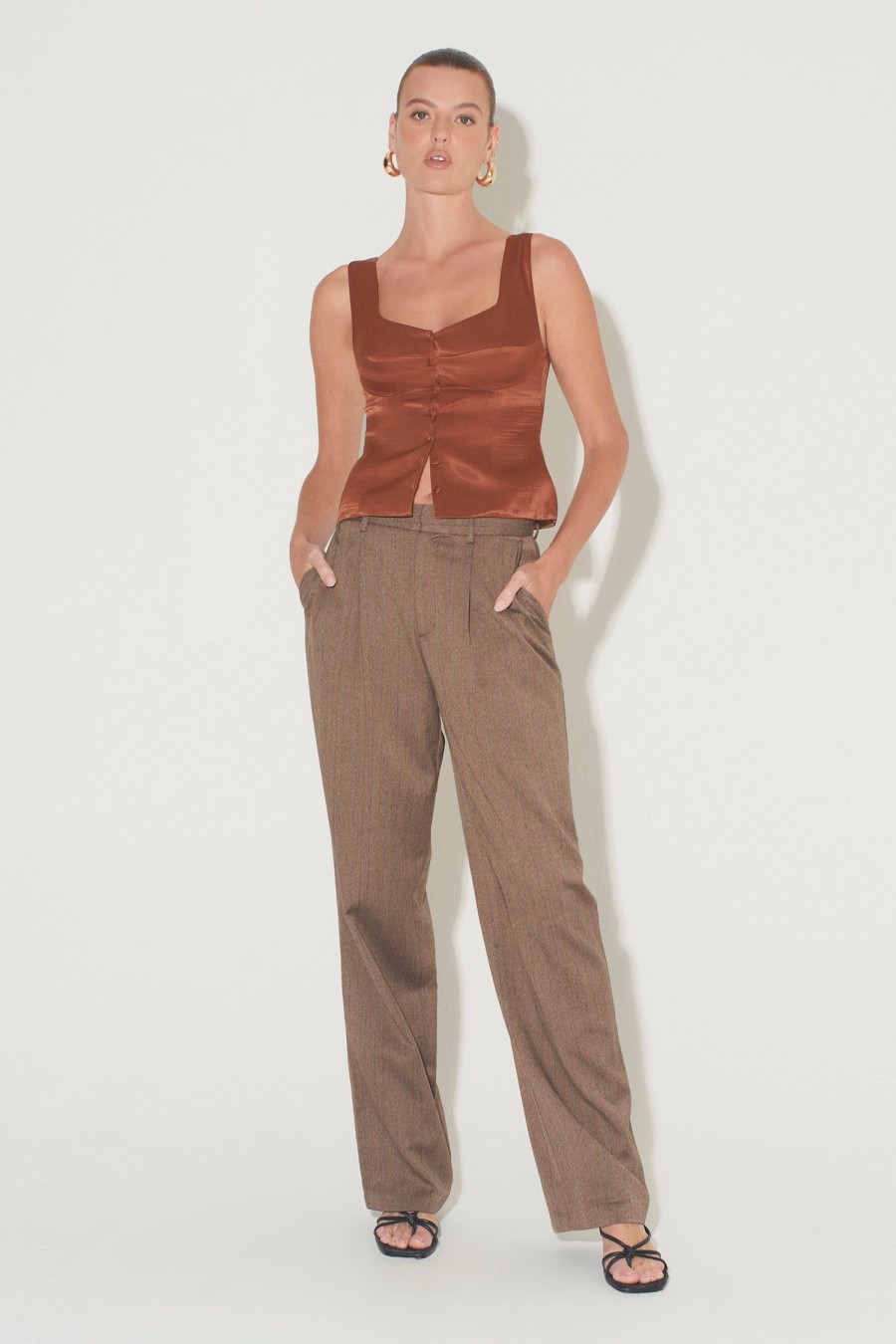 Women Hansen & Gretel Tops | Leelo Top Chestnut