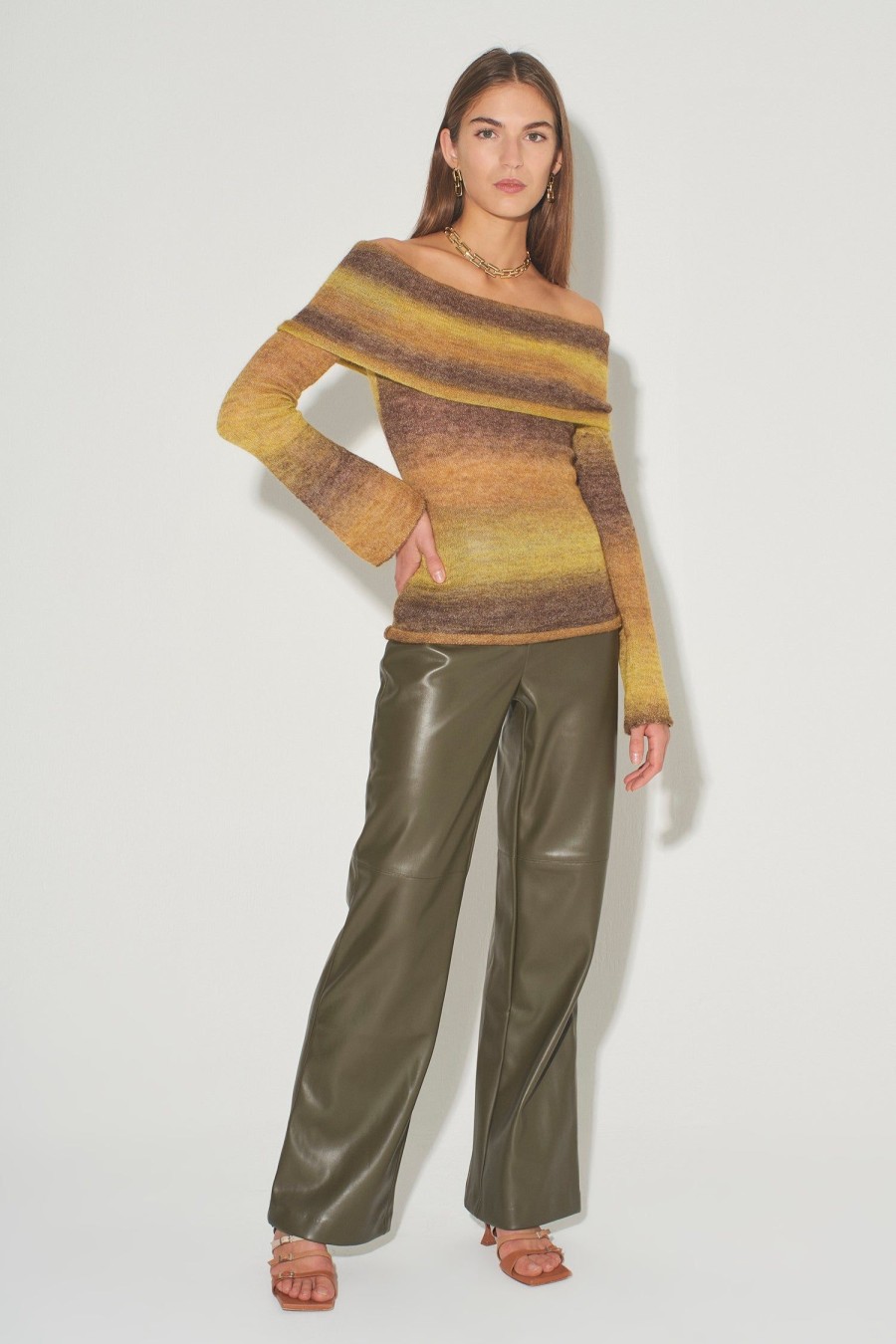 Women Hansen & Gretel Knitwear | Naziree Off Shoulder Jumper Gradient