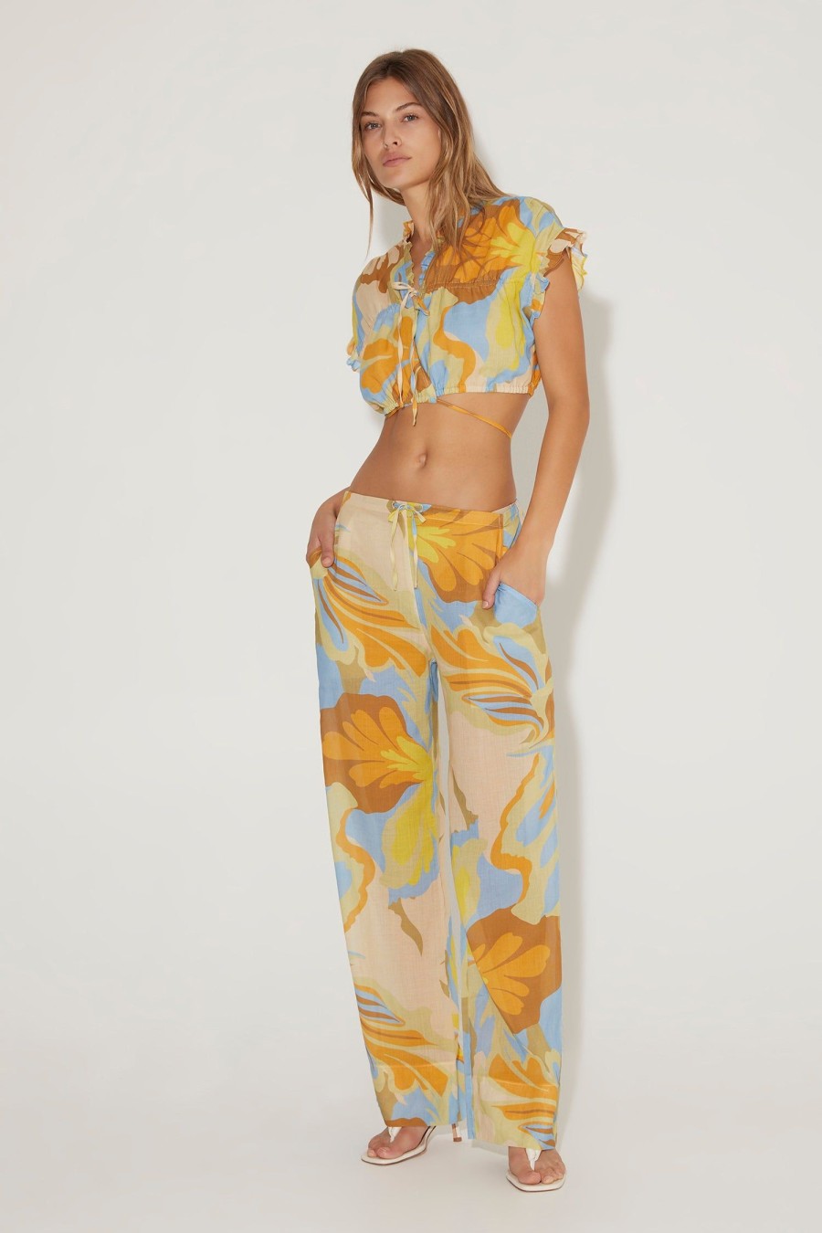 Women Hansen & Gretel Tops | Fraser Top Poolside Print