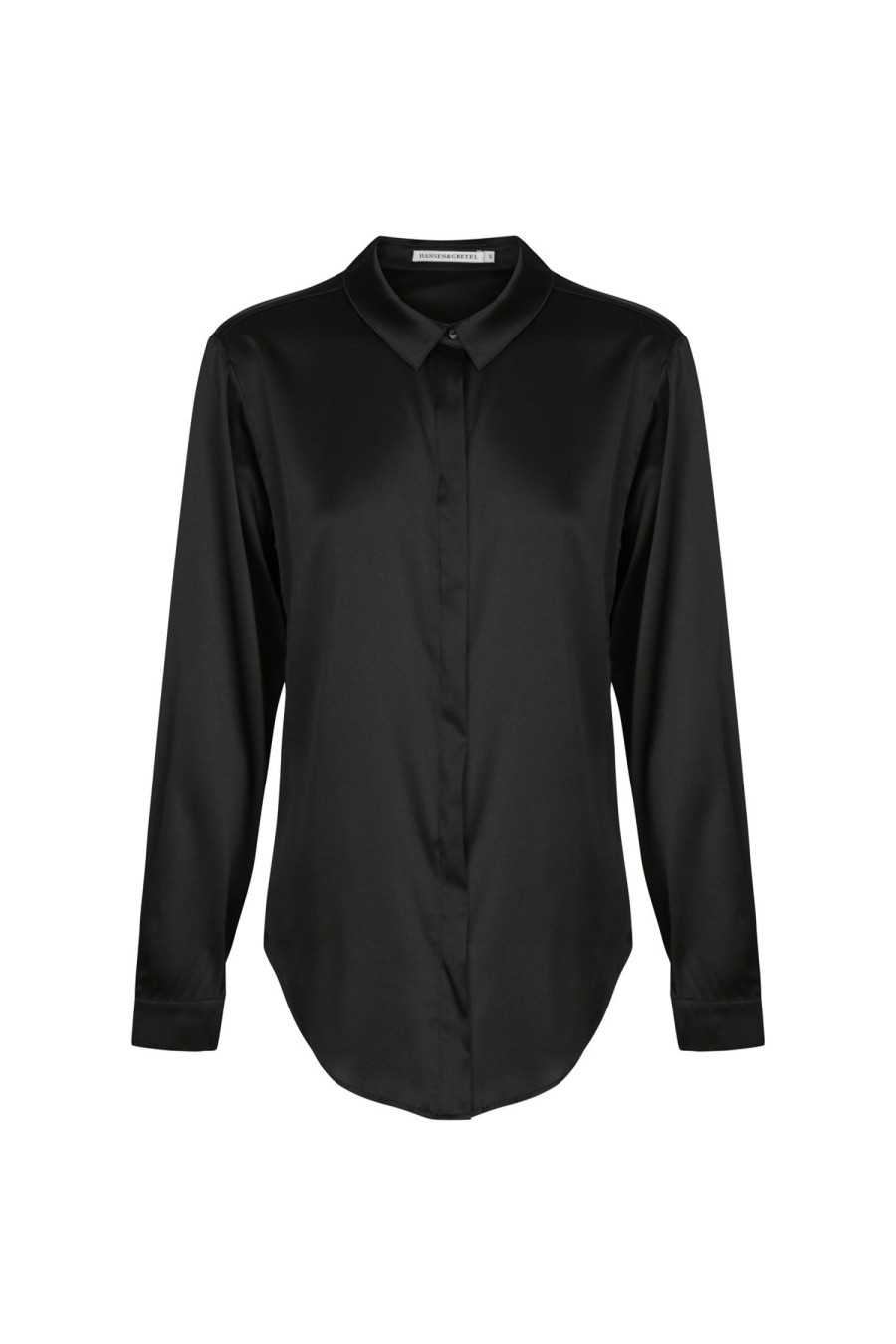 Women Hansen & Gretel Tops | Mabelle Silk Shirt Black