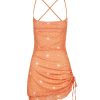 Women Hansen & Gretel Dresses | Carrie Drawstring Mini Dress Sunburst