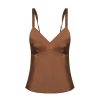 Women Hansen & Gretel Tops | Quinn Classic Silk Cami Walnut