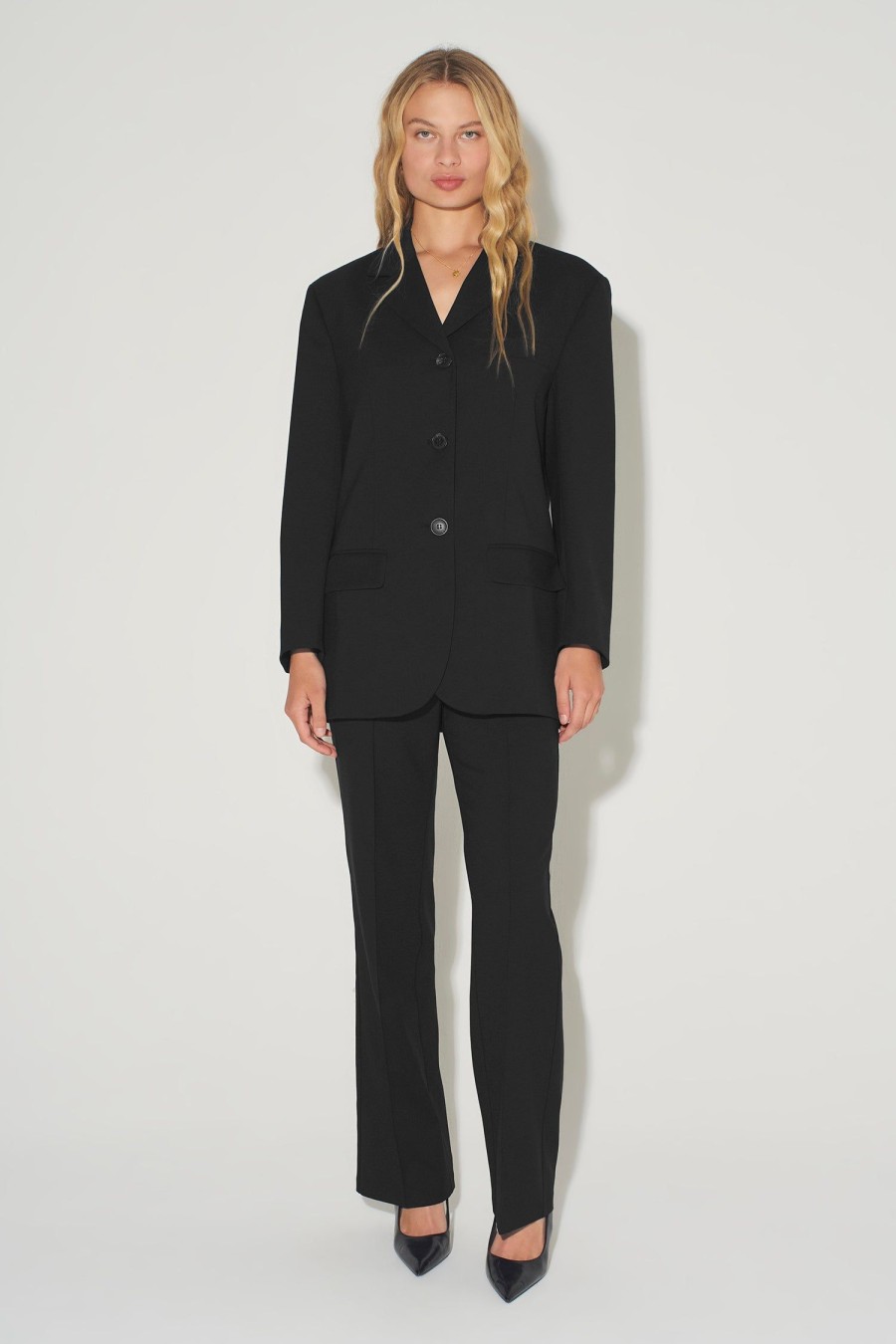 Women Hansen & Gretel Jackets | Harper Boxy Blazer Black