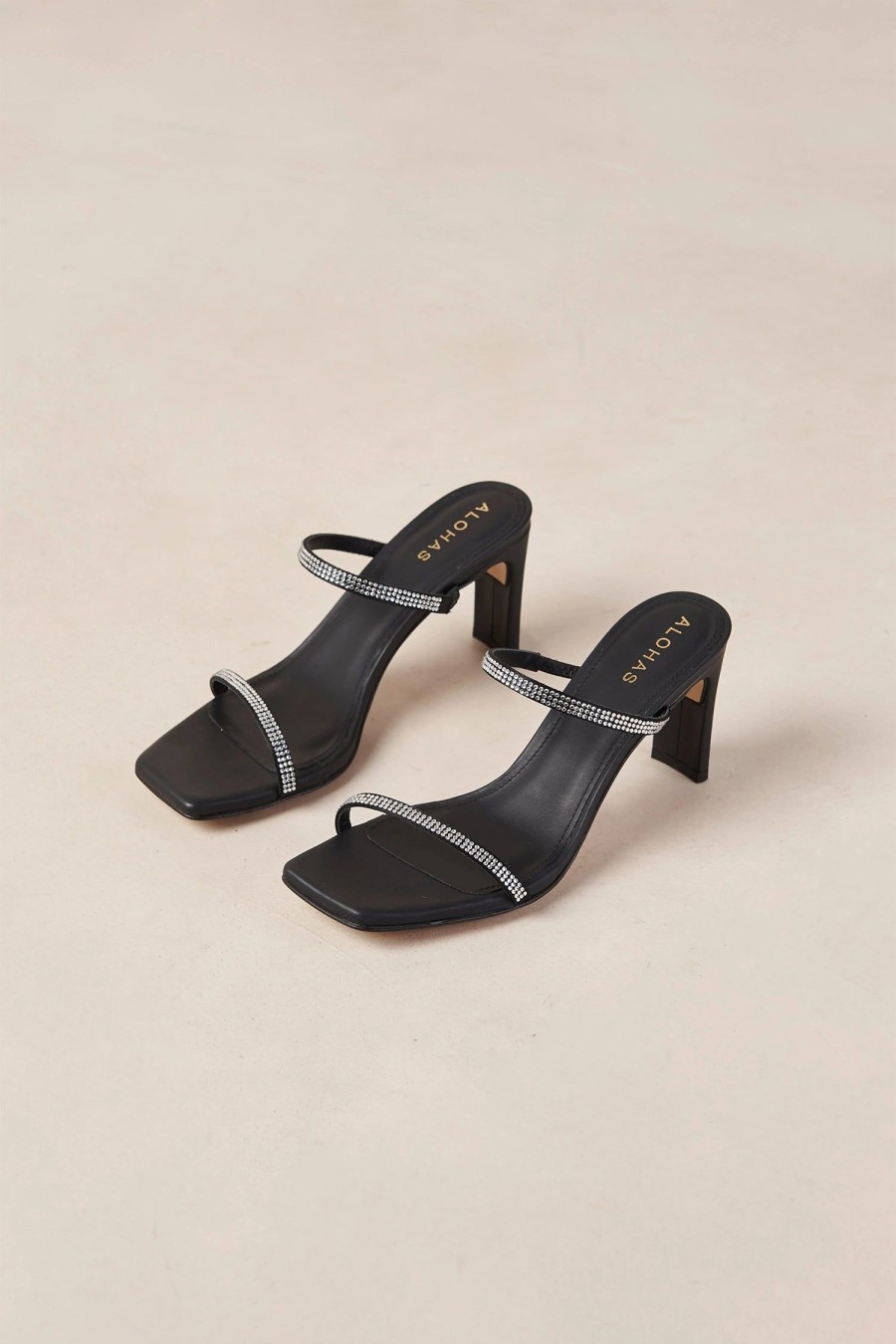 Women Hansen & Gretel | Alohas Cannes Heel Glow Black